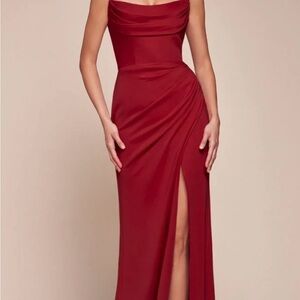 Strapless Scarlet Gown